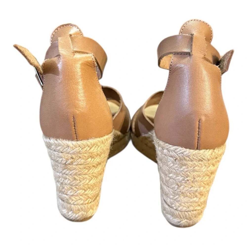 Paseart Leather Wedge Espadrille Sandals Women’s Size 8.5/9 Made in Spain
